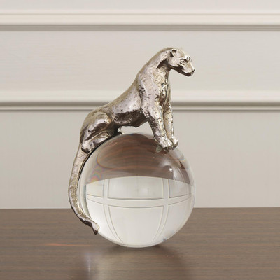 Global Views Jaguar on Crystal Sphere - Nickel