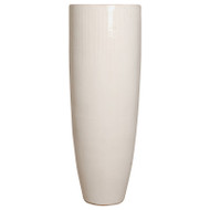 Tall Round Jar - White