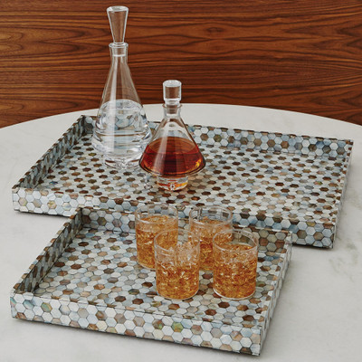 Global Views Mother of Pearl Tray - Lg