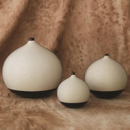 Global Views Pixelated Ball Vase - Black/Brown - Sm