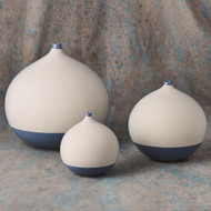 Global Views Pixelated Ball Vase - Blue - Med