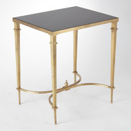 Global Views Rectangular French Square Leg Table - Brass