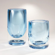 Global Views Thick Cylinder Vase - Powder Blue/Light Blue - Lg