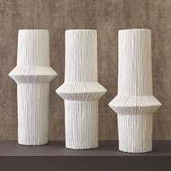 Studio A Acending Ring Vase - Matte White - Middle
