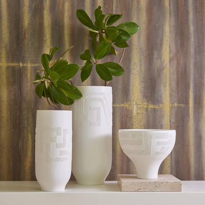 Studio A Chaco Vase - Matte White - Lg