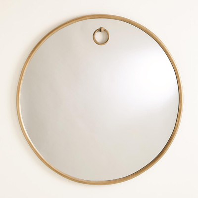 Studio A Exposed Mirror - Antique Brass - Lg