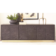 Studio A Forest Long Cabinet - Charcoal Leather