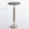 Studio A Hammered Martini Table - Antique Nickel w/Grey Marble