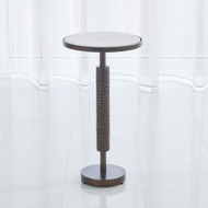 Studio A Hammered Martini Table - Bronze w/White Marble