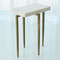 Studio A Laforge Accent Table - Antique Gold w/White Honed Marble Top