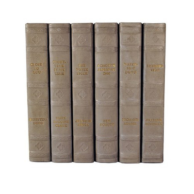 E Lawrence English Fine Leatherbound Books - Light Gray