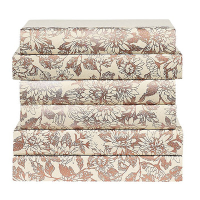 E Lawrence Floral Pattern Painted In Rose Gold
