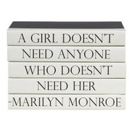 E Lawrence 5 Vol Quote Stack "A Girl Doesn'T Need..."