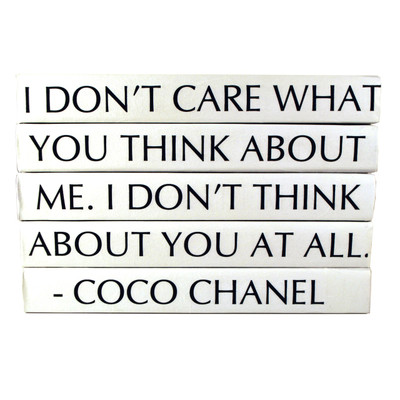 E Lawrence Quotation Series: Coco Chanel "I Don'T Care What You Think..." 5 Volume Stack