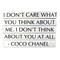 E Lawrence Quotation Series: Coco Chanel "I Don'T Care What You Think..." 5 Volume Stack