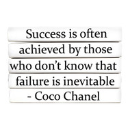 E Lawrence Quotation Series: Coco Chanel "Success Is Often..." 5 Volume Stack