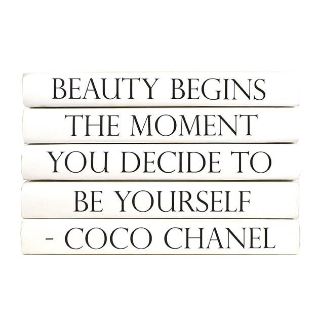 Beauty Begins Coco Chanel Print  typography print  Old English Company
