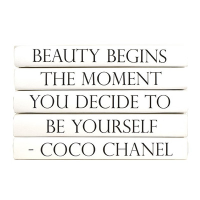 E Lawrence Quotation Series: Coco Chanel "Beauty Begins The Moment..." 5 Volume Stack
