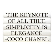 E Lawrence Quotation Series: Coco Chanel "The Keynote Of All..." 5 Volume Stack