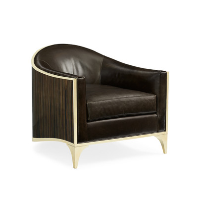 Caracole The Svelte Chair - Majestic Gold/ Leather