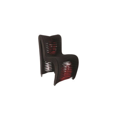 Phillips Collection Seat Belt Dining Chair, Black/Red