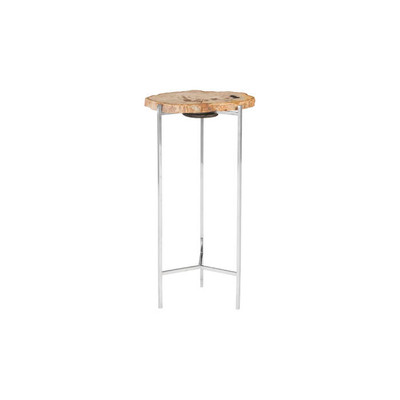 Phillips Collection Petrified Wood Beverage Table, Off White, MD