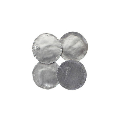 Phillips Collection Galvanized Wall Discs, Set of 4, Silver Leaf