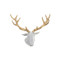 Phillips Collection Stag Deer Head, White, Gold Leaf