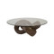 Phillips Collection Trifoil Coffee Table, Bronze w/ Glass