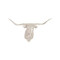 Phillips Collection Longhorn Bull Wall Art, Resin, Silver Leaf