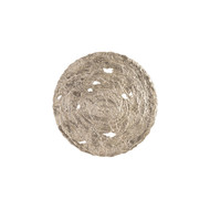 Phillips Collection Molten Disc Wall Art, Silver Leaf, LG