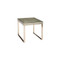 Phillips Collection Driftwood Side Table, Wood, Glass, Stainless Steel Base, Scaff Finish