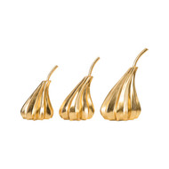Phillips Collection Hand Dipped Pears Set of 3, Gold Leaf