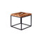 Phillips Collection Martin Side Table, Chamcha Wood, Black Metal Base