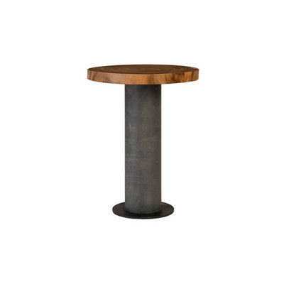 Phillips Collection Concrete Bar Table, Chamcha Wood Top