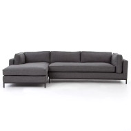 Four Hands Grammercy 2 - Piece Chaise Sectional - Left Chaise - Bennett Charcoal