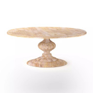Four Hands Magnolia Round Dining Table - 76" - Whitewash