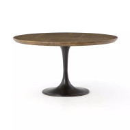 Four Hands Powell Dining Table - Bright Brass Clad - 55"