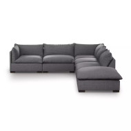 Four Hands Westwood 5 - Piece Sectional With Ottoman - Bennett Charcoal