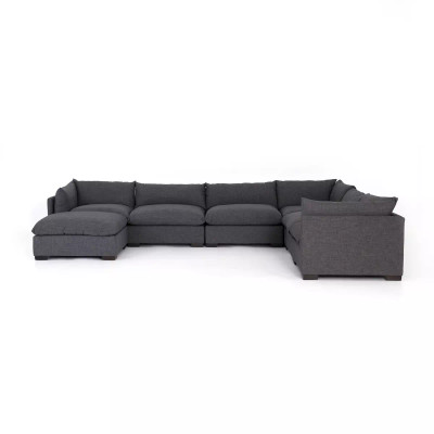 Four Hands Westwood 6 - Piece Sectional With Ottoman - Bennett Charcoal