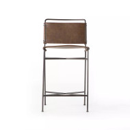 Four Hands Wharton Counter Stool - Distressed Brown