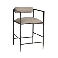 Barbana Counter Stool Pewter Texture - Natural/Pewter