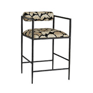 Barbana Counter Stool Ocelot Embroidery - Natural