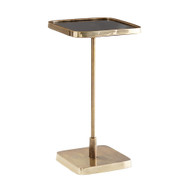 Kaela Square Accent Table - Vintage Brass/Polished Brass