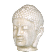 Buddha Head - White Crackle - Small
