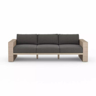Four Hands Leroy Outdoor Sofa, Washed Brown - Charcoal
