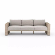 Four Hands Leroy Outdoor Sofa, Washed Brown - Stone Grey