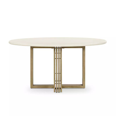Four Hands Mia Dining Table - Antique Brass
