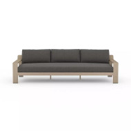 Four Hands Monterey Outdoor Sofa, Washed Brown - 106" - Charcoal