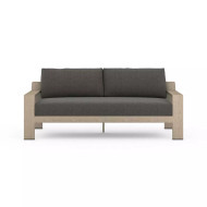 Four Hands Monterey Outdoor Sofa, Washed Brown - 74" - Charcoal
